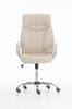 Kancelářská židle Torro, syntetická kůže, krémová