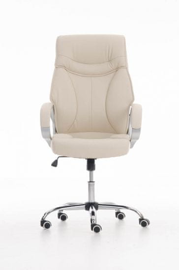 BHM Germany Kancelářská židle Torro, syntetická kůže, krémová