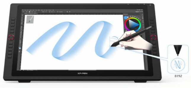 Grafický tablet XPPEN Artist 24 Pro (A24P) 2K QHD rozlíšenie 8192 úrovní tlaku artist umelecká tvorba práce náklon 60 stupňov 20 tlačidiel 2 kruhové voliče