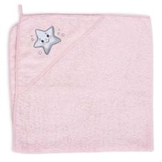Ceba Baby Osuška s kapucí Froté 100 x 100 Star Pink