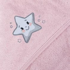 Ceba Baby Osuška s kapucí Froté 100 x 100 Star Pink