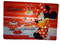 Disney Dětská červená 3D podložka na stůl s obrázkem Minnie