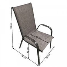 ATAN Stohovatelná židle ALDERA - hnědý melír/hnědá