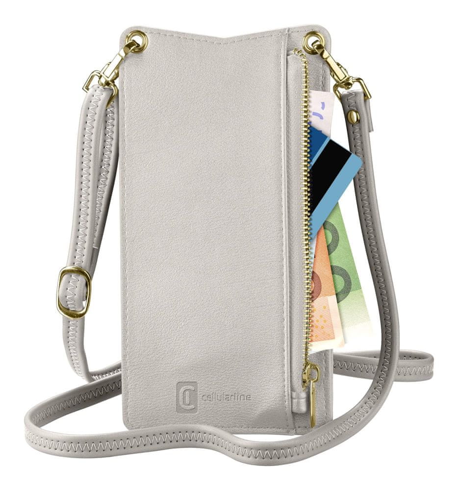 FIXED Pouzdro na krk Mini Bag pro mobilní telefony MINIBAGW, bílý