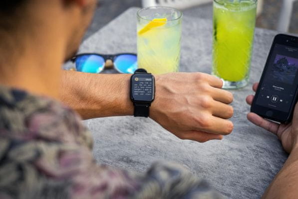 Niceboy X-fit Watch Lite okosóra nagy teljesítményű okosóra Bluetooth 5.0 értesítés telefonról Android iOS hosszú akkumulátor-üzemidő alvásfigyelés SpO2 pulzusmérés vérnyomásmérés LCD kijelző nagy teljesítményű megfizethető óra sport módok zenelejátszó vezérlése