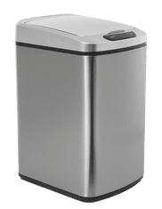 iQtech Deodorizér 10 l, odpadkový koš bezdotykový, hranatý, stříbrný