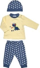 Just Too Cute chlapecký kojenecký set tričko, tepláčky a čepice – hvězdičky W0602 62 tmavě modrá
