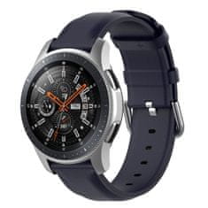 BStrap Leather Lux řemínek na Huawei Watch 3 / 3 Pro, navy blue