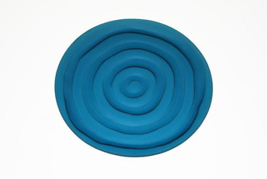 AXUM Bohemia LAGO skleněný dekorativní talíř d360 mm z masivního matného modrého skla