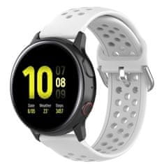 BStrap Silicone Dots řemínek na Huawei Watch GT 42mm, white