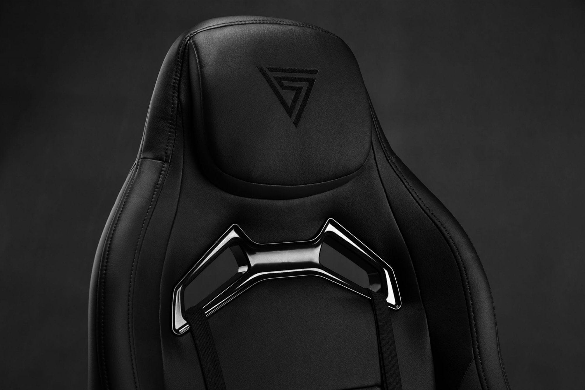 Vanguard černá pogumovaná kolečka nastavitelná výška sedací plochy ergonomické tvarování a polstrování