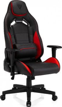 Vanguard černá červená pogumovaná kolečka nastavitelná výška sedací plochy ergonomické tvarování a polstrování