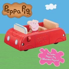 TM Toys Peppa Pig dřevěné rodinné auto + figurka Peppa