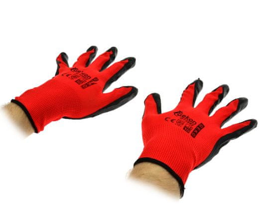 GEKO Pracovní rukavice 10 " Red Nitril