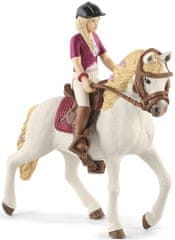 Schleich Blondýna Sofia s pohyblivými klouby na koni