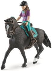 Schleich Hnědovláska Lisa s pohyblivými klouby na koni