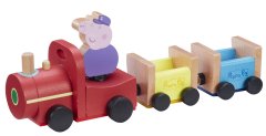 TM Toys Peppa Pig dřevěný vláček + figurka Dědeček
