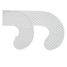 NEW BABY Povlak na kojící polštář ve tvaru C šedý s puntíky XL