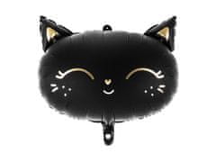 Balónek fóliový černá Kočička - 48 cm