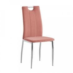 ATAN Jídelní židle OLIVA NEW - růžová /chrom
