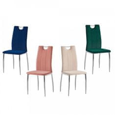 ATAN Jídelní židle OLIVA NEW - modrá/chrom