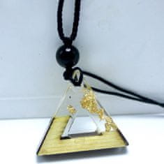 IZMAEL Náhrdelník Triangle Resin-Zlatá KP5304