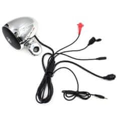 CARCLEVER Zvukový systém na motocykl, skútr, ATV s FM, USB, AUX, BT, barva chrom (rsm100ch)