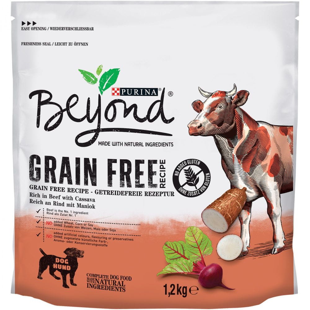 BEYOND Granule Grain Free s hovězím a maniokem, 6 × 1,2 kg