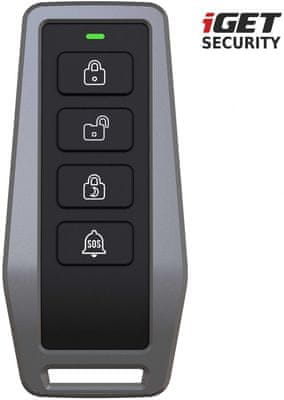 Dálkové ovládání alarmu v podobě klíčenky iGET SECURITY EP5 příslušenství dálkové ovládání pro alarm ovládací klíčenka bezpečná domácnost chytrá domácnost zabezpečení domácnosti smart domácnost nejvyšší šifrování příslušenství pro alarm