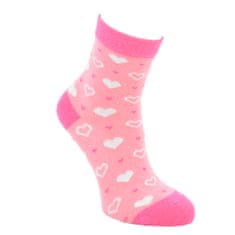 RS dívčí bavlněné růžové vzorované ponožky 8100321 3-pack, růžová, 19-22