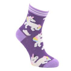 RS dívčí bavlněné vzorované ponožky s jednorožci 8100221 3-pack, 35-38