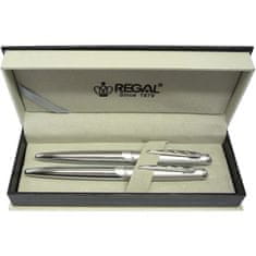 Regal Kuličkové pero + roller Regal Themis střírná - 25025RB