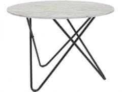Danish Style Jídelní stůl Hulin, 110 cm, mramor