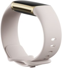 Fitbit Charge 5, Lunar White/Soft Gold Stainless Steel