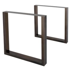 ECD Germany Sada 2 noh stolu se čtvercovými profily 60x72 cm z oceli