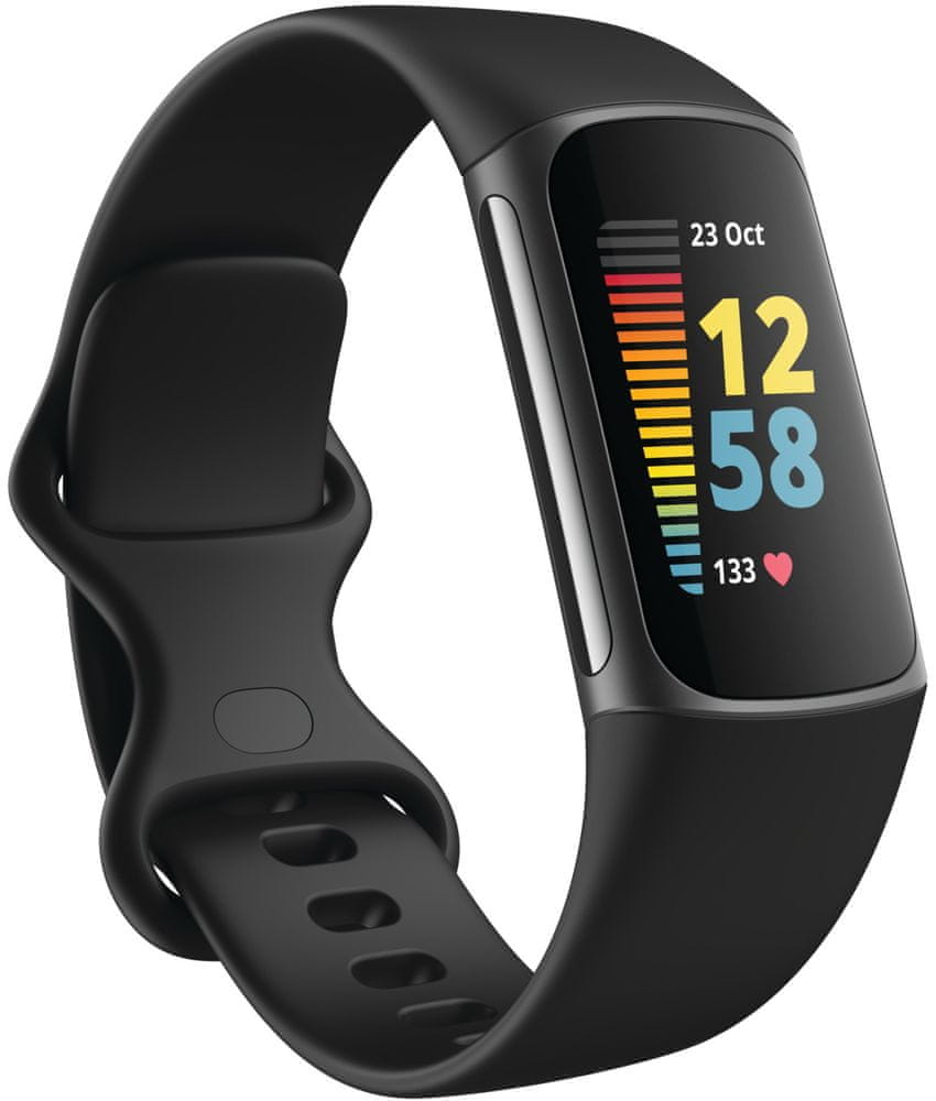 Fitbit Charge 5, Black/Graphite Stainless Steel - použité