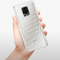 iSaprio Silikonové pouzdro - Handwriting 01 - white pro Xiaomi Redmi Note 9 Pro
