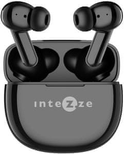 přenosná malá sluchátka intezze ego 2 dobrý zvuk výdrž 6 h nabíjecí box dotyková tlačítka mikrofon pro handsfree Bluetooth 5.0 bezdrátová technologie led diody