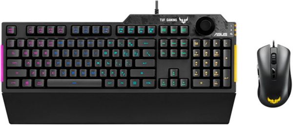 Set herní myš a klávesnice ASUS TUF GAMING COMBO K1 & M3– CZ/SK (90MP02A0-BCZA00) drátová 7000 DPI tlačítka RGB