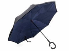 Kraftika 1ks 4 modrá tmavá obrácený deštník dvouvrstvý