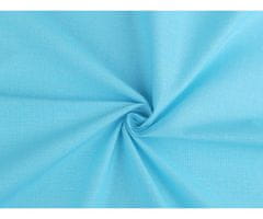 Kraftika 1m (93) modrá azurová bavlněná látka jednobarevná žíhaná