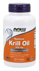 NOW Foods Krill Oil Neptune (olej z krilu), 500 mg, 120 softgel kapslí