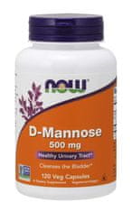 NOW Foods D-Manóza, 500 mg, 120 rostlinných kapslí