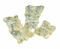 Kraftika Korálky z českého skla ve tvaru motýlů, průhledné, lesklé