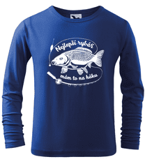 Hobbytriko Dětské rybářské tričko - Tričko s kaprem (dlouhý rukáv) Barva: Khaki (09), Velikost: 10 let / 146 cm, Délka rukávu: Dlouhý rukáv