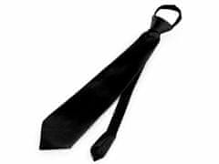 Kraftika 1ks černá saténová párty kravata jednobarevná