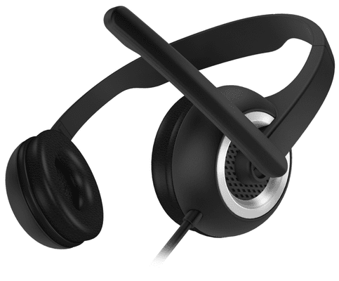  prenosné domáce alebo kancelárske náhlavné slúchadlá connect it home office s mikrofónom káblové 40 mm meniče ovládanie na kábli 