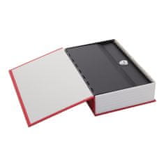Rottner BookCase úschovná kazeta červená | Cylindrický zámek | 15.5 x 24 x 5.5 cm