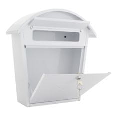 Rottner Jesolo poštovní schránka bílá | Cylindrický zámek | 36 x 38 x 13.5 cm