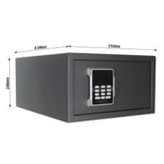 Rottner Neptun Lap nábytkový elektronický sejf černý US | Elektronický zámek | 35 x 20 x 43 cm